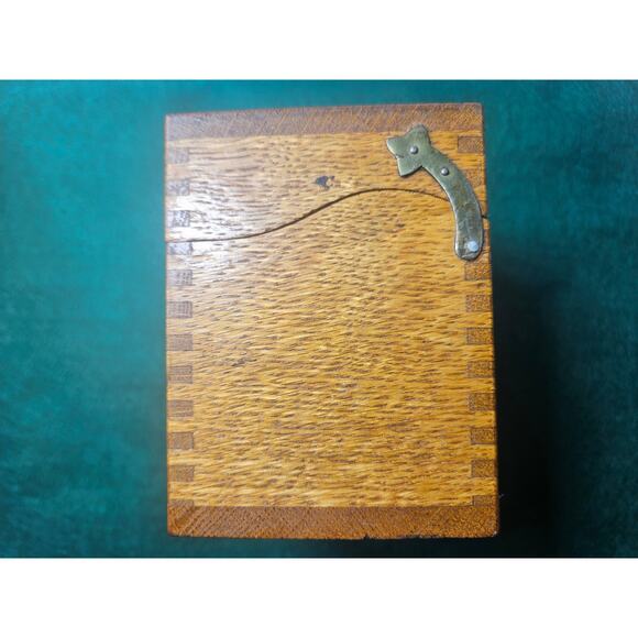 Vintage Weis Wooden Recipe Box with Dovetail Assembly Made in USA - Picture 3 of 8